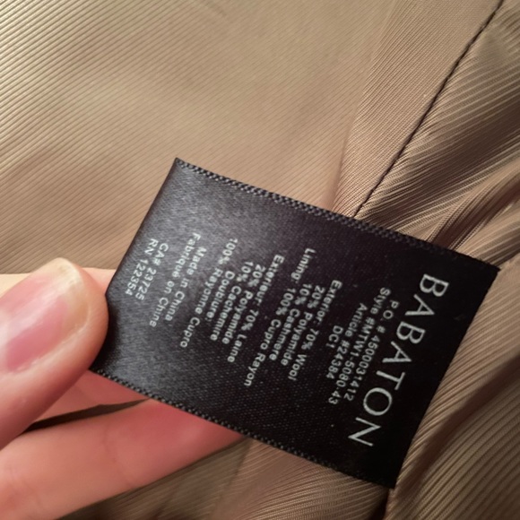 Babaton tan winter coat - Picture 3 of 5